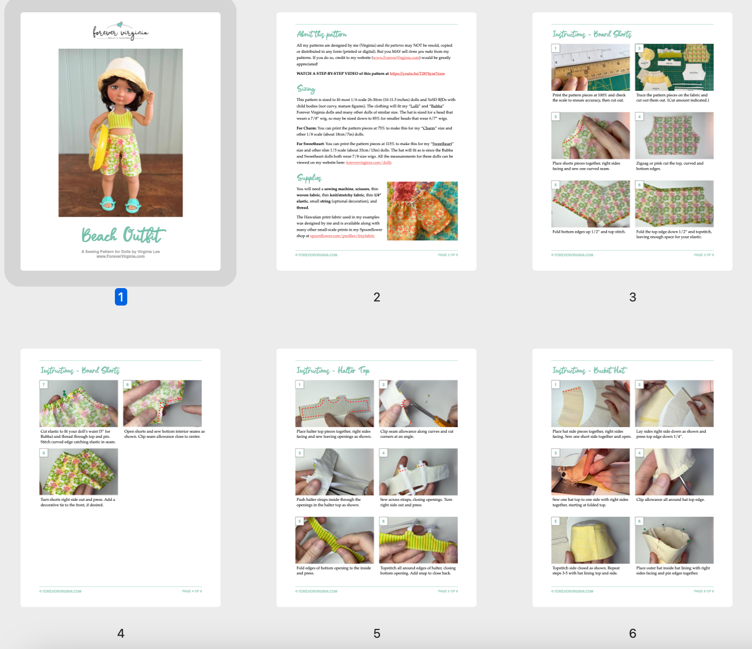 Beach Outfit Pattern