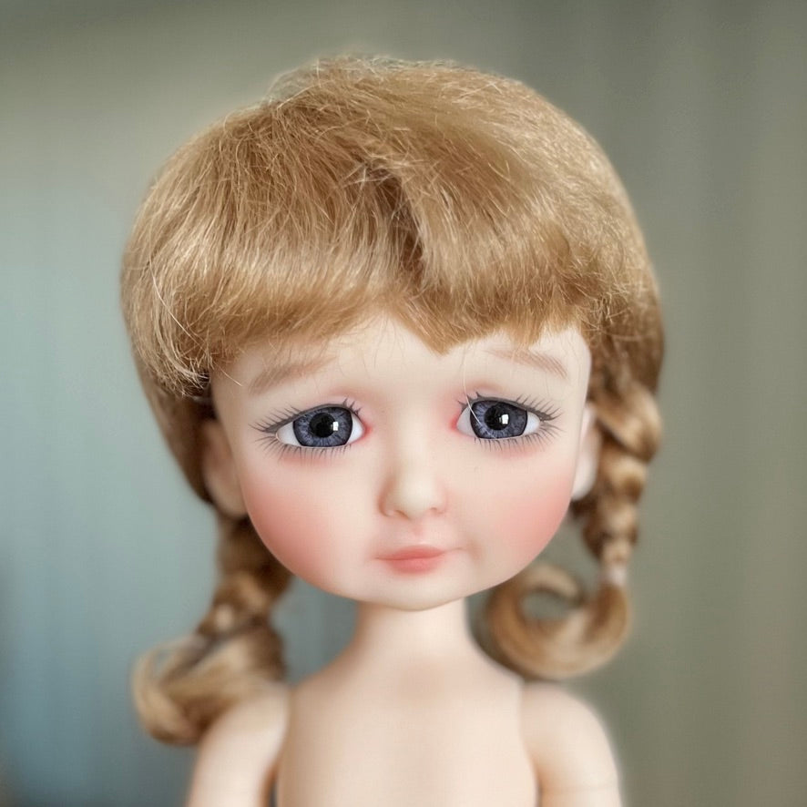 7-8inch Braided Doll Wig (blonde mohair)