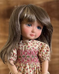 7-8" Long Brown Doll Wig